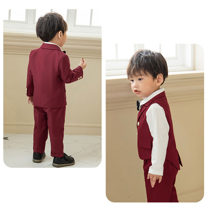 フォーマルスーツ 男の子 通販 スーツ フォーマル 子供スーツ キッズスーツ 子供服 ジャケット ベスト ズボン 蝶ネクタイ ジュニア キッズ おしゃれ 韓国 | BACKYARD FAMILY | 06