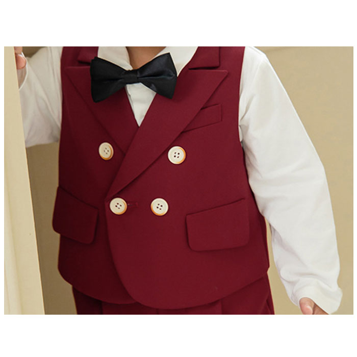 フォーマルスーツ 男の子 通販 スーツ フォーマル 子供スーツ キッズスーツ 子供服 ジャケット ベスト ズボン 蝶ネクタイ ジュニア キッズ おしゃれ 韓国 | BACKYARD FAMILY | 07