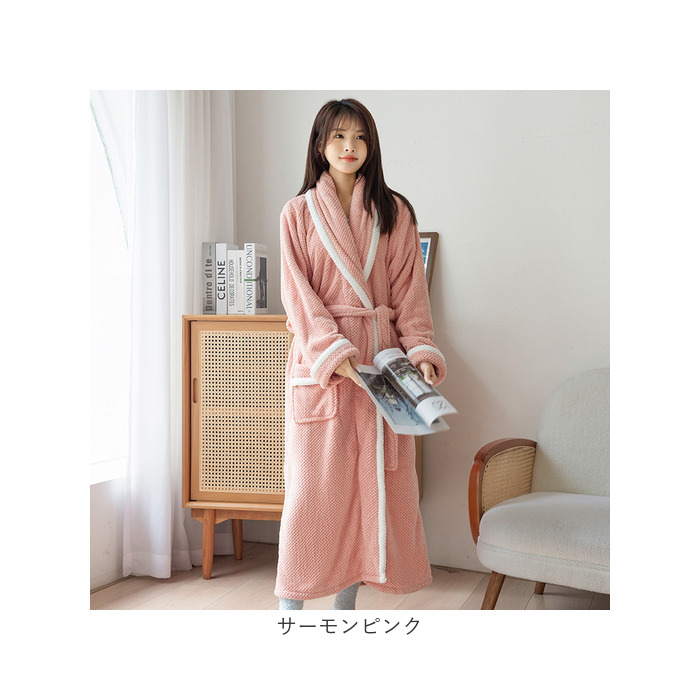 バスローブ ガウン 長袖 通販 ナイトガウン 部屋着 ロング 厚手 バスタオル レディース メンズ 男女兼用 無地 冬 秋 贈り物 ギフト お祝い バスローブ |  | 10
