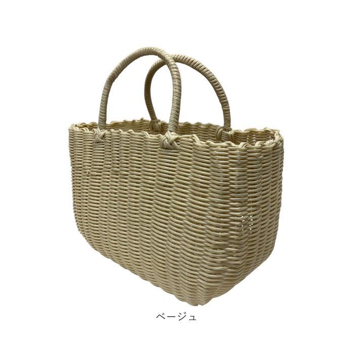 かごバッグ 夏 おしゃれ 通販 カゴバッグ かごバック ビニール 手編み