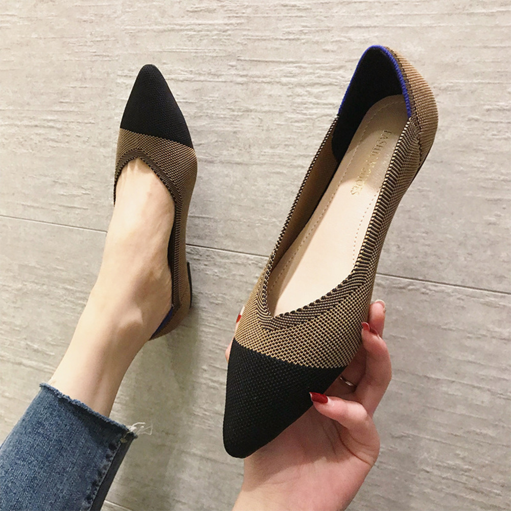 パンプス ニット 痛くない レディース 通販 ニットバンプス フラットシューズ ぺたんこ レディース靴 婦人靴 ニット素材 ポインテッドトゥ ローヒール パンプス | BACKYARD FAMILY | 03