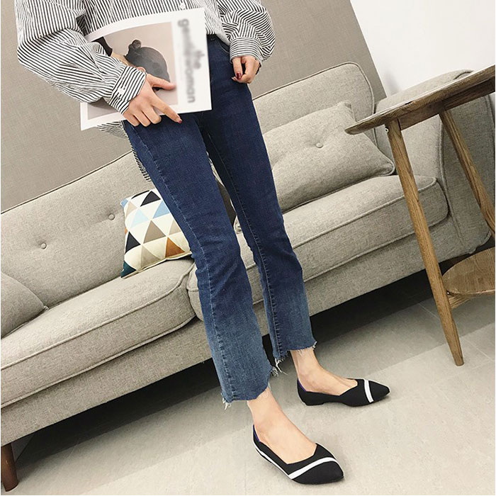 パンプス ニット 痛くない レディース 通販 ニットバンプス フラットシューズ ぺたんこ レディース靴 婦人靴 ニット素材 ポインテッドトゥ ローヒール パンプス | BACKYARD FAMILY | 10