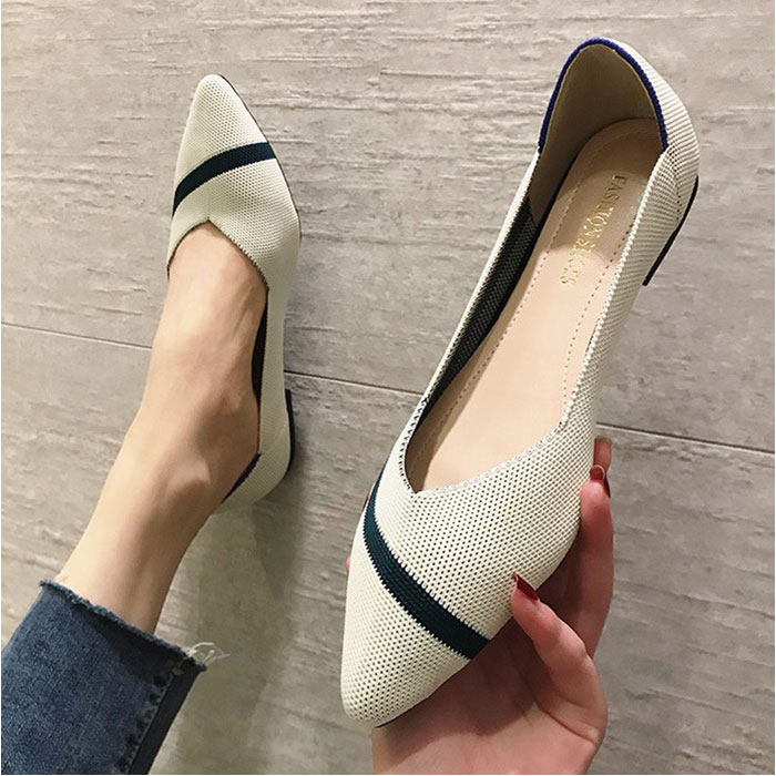 パンプス ニット 痛くない レディース 通販 ニットバンプス フラットシューズ ぺたんこ レディース靴 婦人靴 ニット素材 ポインテッドトゥ ローヒール パンプス | BACKYARD FAMILY | 12