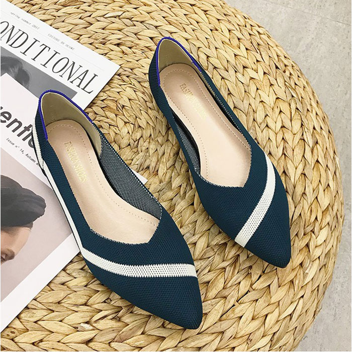 パンプス ニット 痛くない レディース 通販 ニットバンプス フラットシューズ ぺたんこ レディース靴 婦人靴 ニット素材 ポインテッドトゥ ローヒール パンプス | BACKYARD FAMILY | 15
