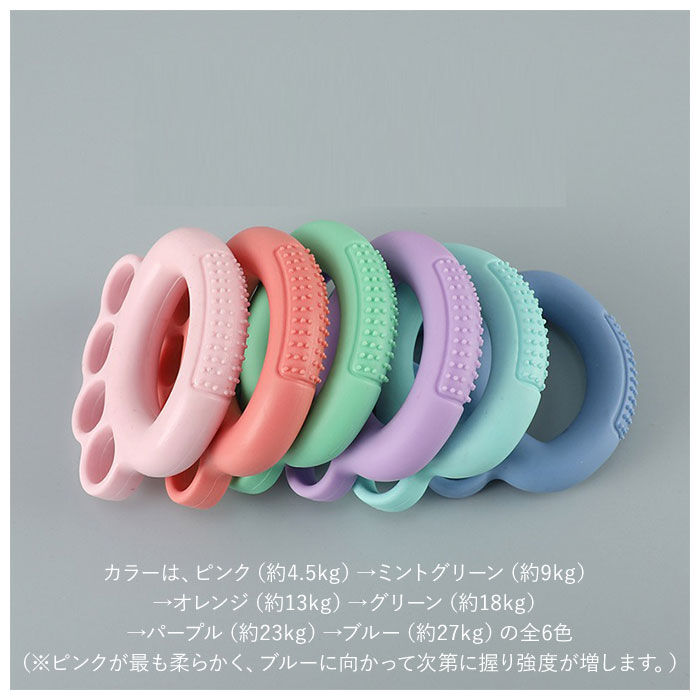 ハンドグリップ トレーニング リハビリ 左右 通販 同色 2点セット 2点 セット 握力 グリップ 指先 筋トレ 脳トレ 鍛える 弱め 子供 こども ハンドグリップ | ブランド登録なし | 02