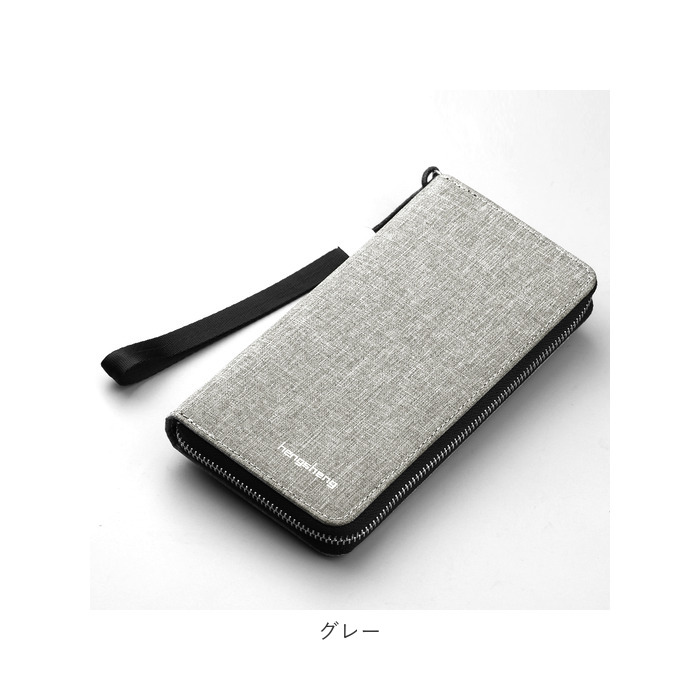 長財布 グレー ブラック キャンバス 長財布 メンズ 通販 レディース キャンバス 布 ロングウォレット