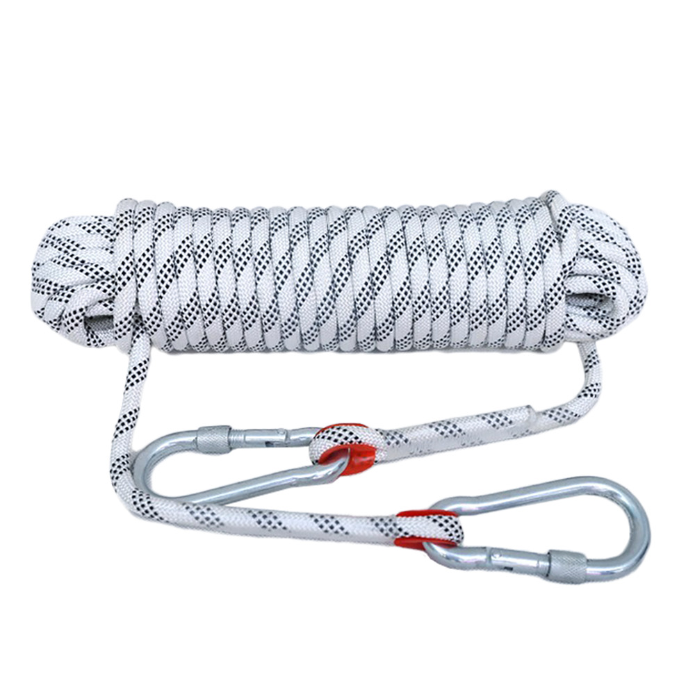 キャンプ ロープ 通販 ザイル カラビナ付き 多目的ロープ 多用途ロープ ガイロープ テントロープ 牽引ロープ 救助ロープ 補助ロープ 耐久性 多機能  防災