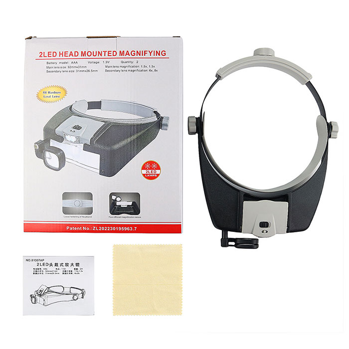 拡大鏡 通販拡大鏡 ルーペ ライト付き ヘッドルーペ 虫めがね 虫眼鏡 LEDライト付き シニアグラス 耳かき 爪切り 精密作業 老眼 日用品 雑貨 敬老の日  拡大鏡 | ブランド登録なし | 09
