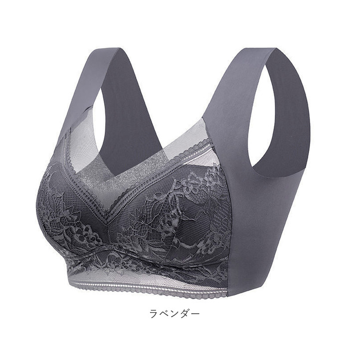ブラジャー 通販ブラジャー ノンワイヤー ホックなし ノンワイヤーブラ ブラ 単品 レース インナー レディースインナー フルカップブラジャー 下着 ブラジャー | ブランド登録なし | 19