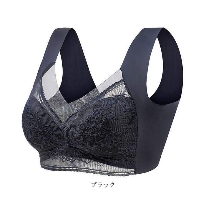 ブラジャー 通販ブラジャー ノンワイヤー ホックなし ノンワイヤーブラ ブラ 単品 レース インナー レディースインナー フルカップブラジャー 下着 ブラジャー | ブランド登録なし | 20