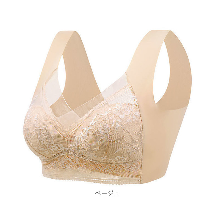 ブラジャー 通販ブラジャー ノンワイヤー ホックなし ノンワイヤーブラ ブラ 単品 レース インナー レディースインナー フルカップブラジャー 下着 ブラジャー | ブランド登録なし | 21