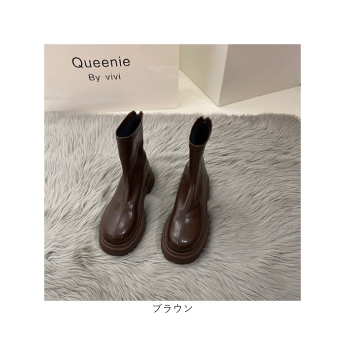 ブーツ レディース ショート 通販 靴 くつ クツ 厚底 タンクソール シューズ ラウンドトゥ 合皮 歩きやすい 滑りにくい 柔らかい ファスナー シンプル ブーツ |  | 13