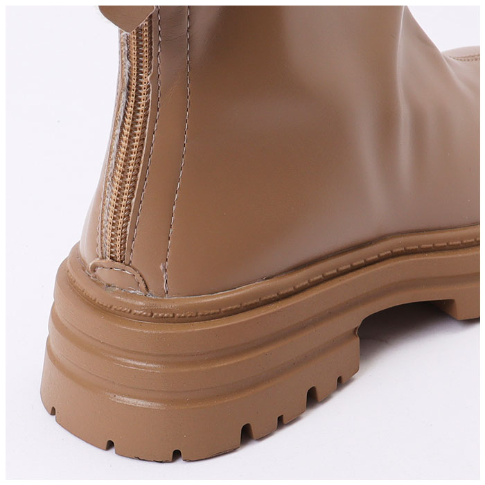 ブーツ レディース ショート 通販 靴 くつ クツ 厚底 タンクソール シューズ ラウンドトゥ 合皮 歩きやすい 滑りにくい 柔らかい ファスナー シンプル ブーツ |  | 09