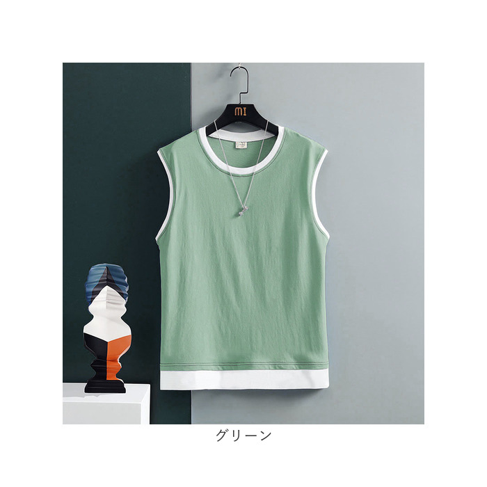 タンクトップ メンズ 通販 綿 コットン 袖無し ノースリーブ おしゃれ 夏 トレーニング 筋トレ オシャレ メンズファッション カジュアル シンプル タンクトップ |  | 11