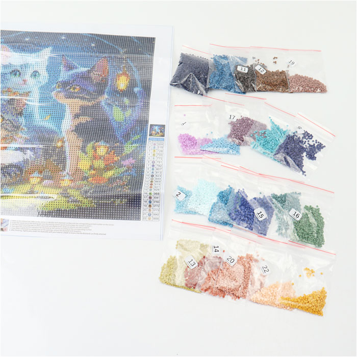 ダイヤモンドアート キットセット 通販 キット ビーズアート ダイヤモンドペインティング ダイヤモンド アート ダイアモンドアート ビーズ ハンドメイド 猫 |  | 09