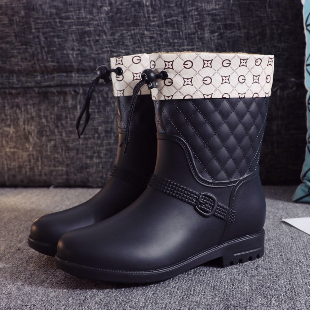 レインブーツ ミドル レディース インナー付き 通販 レインシューズ ブーツ ミドルブーツ 雨靴 ローヒール インナー 晴れ雨兼用 晴雨兼用 レインブーツ |  | 03