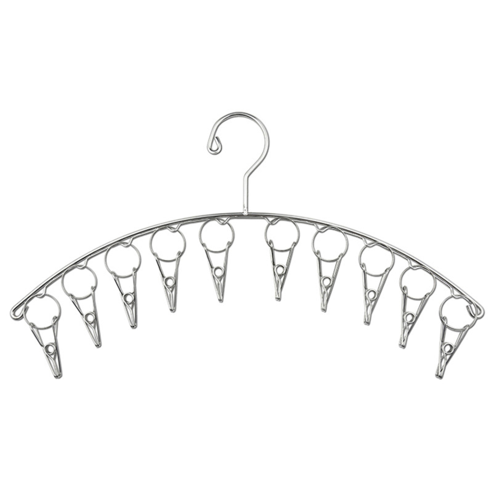 ステンレスハンガー 10ピンチ 通販 ピンチハンガー クリップハンガー 洗濯バサミ ハンガー 洗濯 物干し ハンガーピンチ ランドリー用品 屋内 ステンレスハンガー | BACKYARD FAMILY | 01