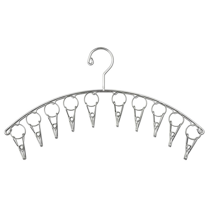 ステンレスハンガー 10ピンチ 通販 ピンチハンガー クリップハンガー 洗濯バサミ ハンガー 洗濯 物干し ハンガーピンチ ランドリー用品 屋内 ステンレスハンガー | BACKYARD FAMILY | 10