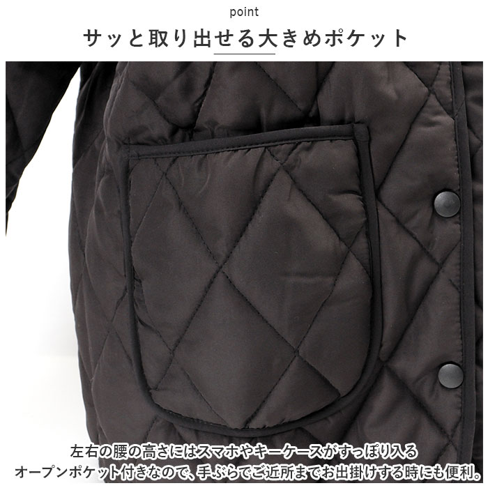 キルティングジャケット レディース 通販 ジャンバー ジャンパー ノーカラージャケット 上着 普段使い アウター あったか ノーカラー キルティングジャケット |  | 06