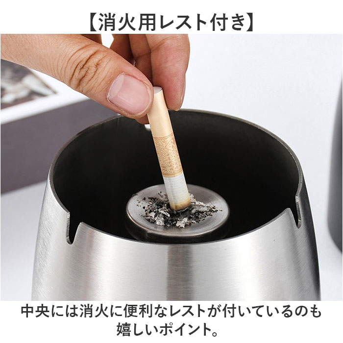 灰皿 フタ付 通販 ふた付灰皿 蓋付 ステンレス灰皿 大容量