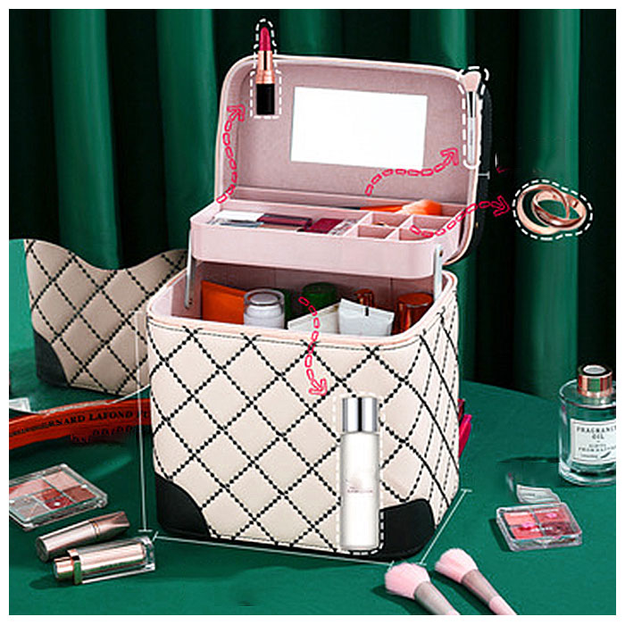 メイクボックス 大容量 通販 コスメボックス バニティケース 化粧品 収納 ボックス コスメ収納ボックス コスメケース 化粧品ボックス メイクボックス | ブランド登録なし | 02