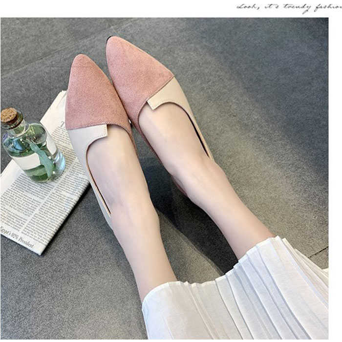 レディース パンプス 靴 ポインテッドトゥ ローヒール ぺたんこ ローヒールパンプス スウェード きれいめ シンプル オフィス ビジネス 通勤 かわいい レディース | ブランド登録なし | 07