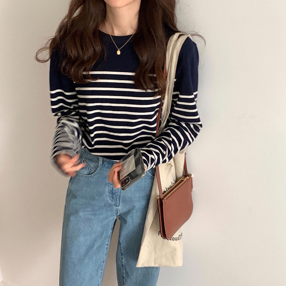 カットソー 通販カットソー 長袖 レディース ボーダー ?ロングtシャツ プルオーバー tシャツ ロンt 長袖 ロンティー シャツ ボーダー きれいめ  カットソー | ブランド登録なし | 04