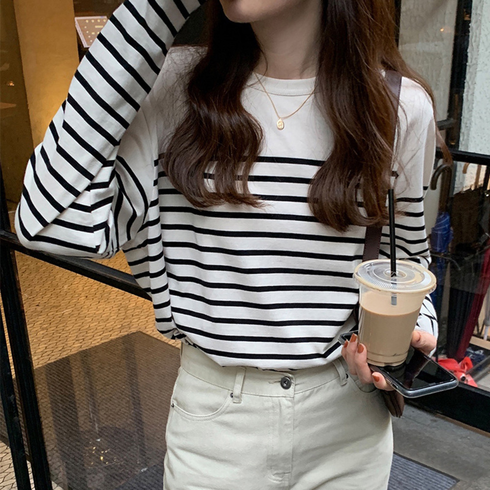 カットソー 通販カットソー 長袖 レディース ボーダー ?ロングtシャツ プルオーバー tシャツ ロンt 長袖 ロンティー シャツ ボーダー きれいめ  カットソー | ブランド登録なし | 03