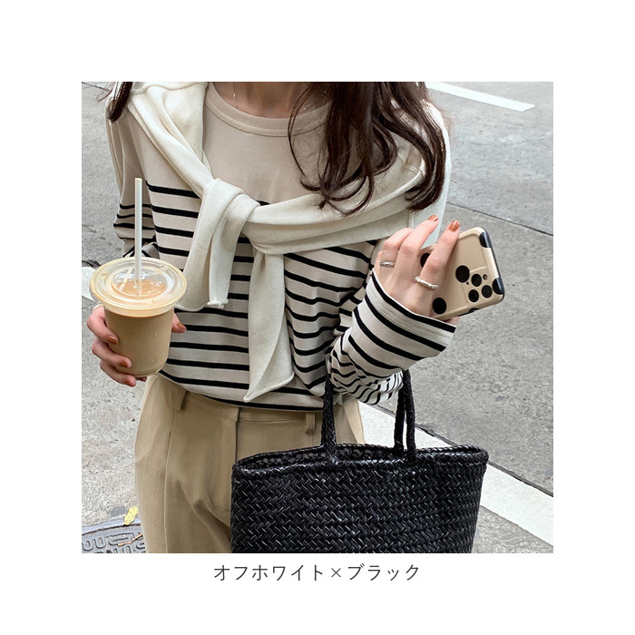 カットソー 通販カットソー 長袖 レディース ボーダー ?ロングtシャツ プルオーバー tシャツ ロンt 長袖 ロンティー シャツ ボーダー きれいめ  カットソー | ブランド登録なし | 20