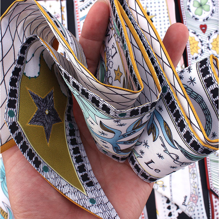 ヘアアクセサリー スカーフ 通販 スリムスカーフ ロングスカーフ ヘアバンド 編み込み リボン 髪飾り 首巻き えりまき おしゃれ イラスト ヘアアクセサリー |  | 06