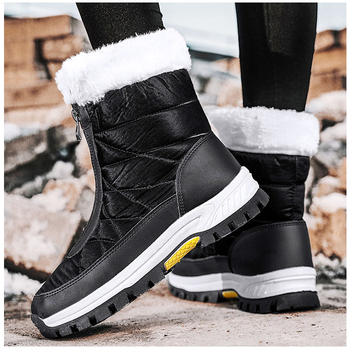 スノーブーツ レディース 通販 スノーシューズ 冬 ブーツ シューズ くつ 靴 ハイカット ファスナー付き 防寒 冬用 ムートン ボア 軽量 撥水 スノーブーツ | BACKYARD FAMILY | 09