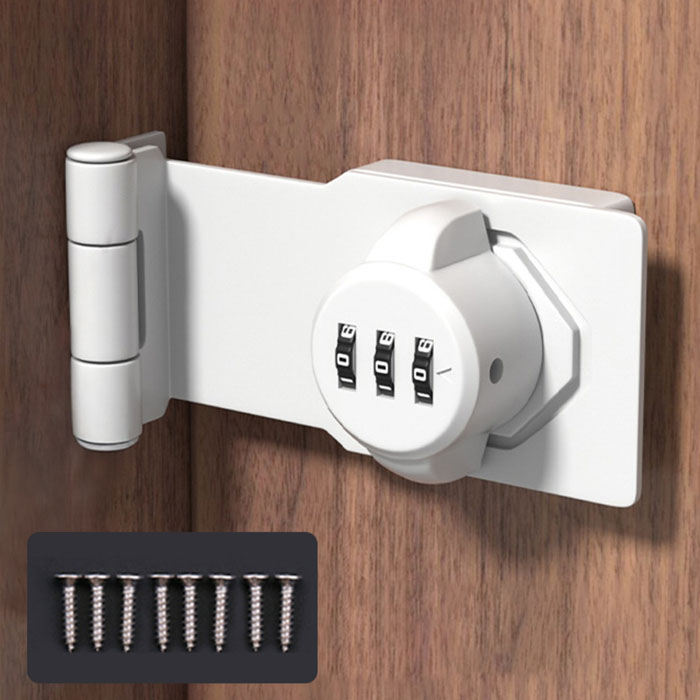 ドアロック ダイヤル式 通販 室内ドア ロック 部屋 鍵 カギ かぎ 後付け 引き戸 子供 赤ちゃん 玄関 防犯 補助錠 暗証番号 ドア留め金ロック 耐久性 ドアロック | BACKYARD FAMILY | 03