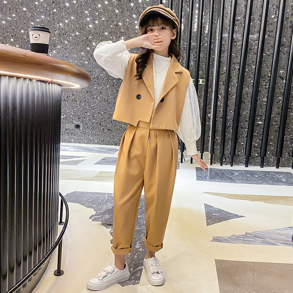 スーツ 女の子 3点セット 通販 パンツスーツ パンツ シャツ ベスト 子供スーツ セットアップ 子供服 キッズ ジュニア 子供 子ども こども ゆったり スーツ | BACKYARD FAMILY | 02