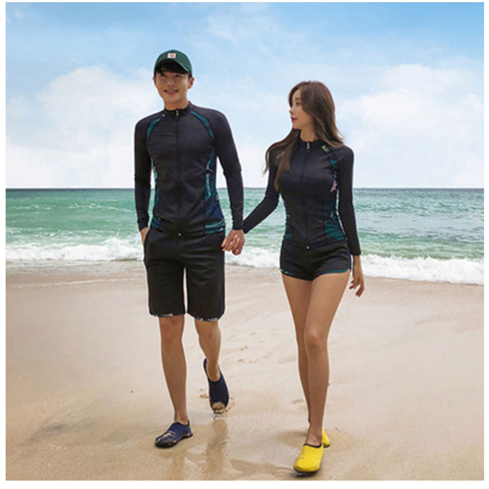 水着 通販水着 レディース 体型カバー 5点セット 水陸両用 アウター 長袖 スポーツブラ ショーツ ショートパンツ レギンス フィットネス水着 セット  水着 | ブランド登録なし | 10