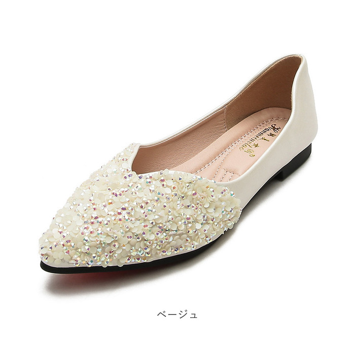 Sliver ブライダルシューズ 通販 パーティーシューズ フラットシューズ