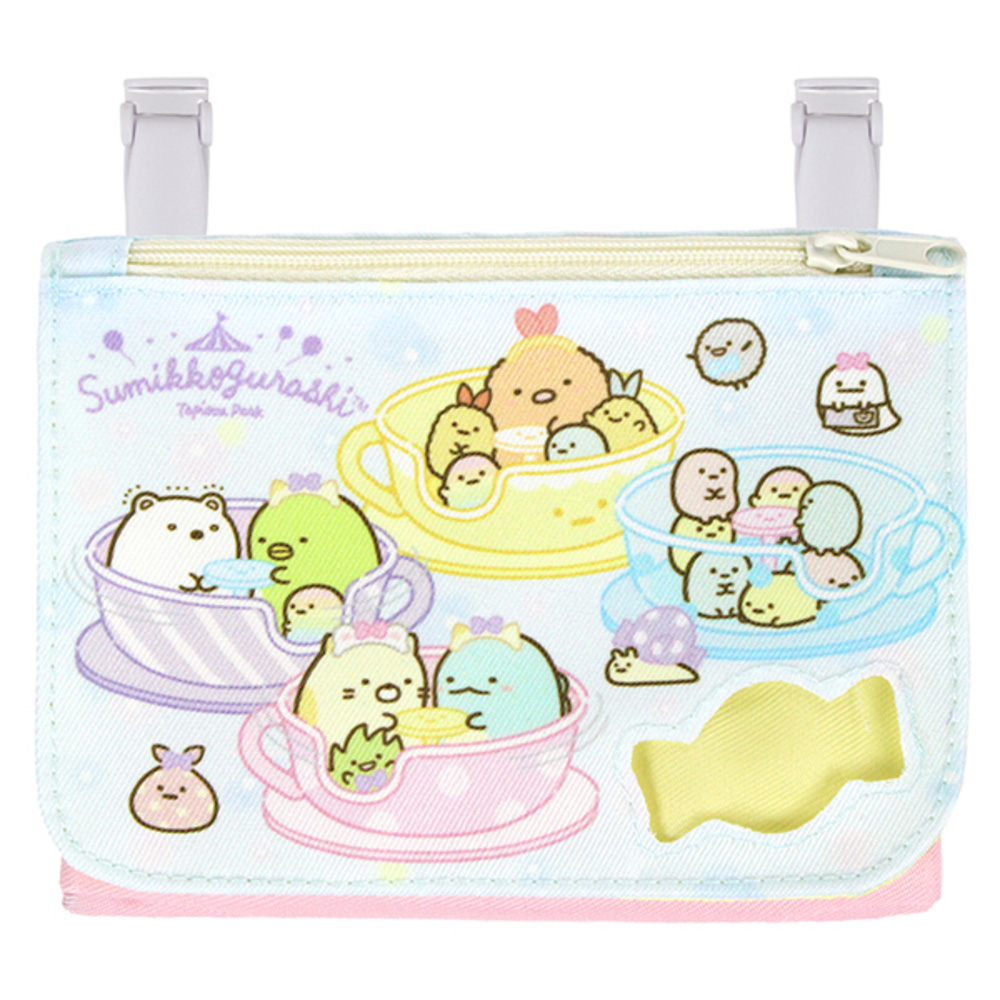 移動ポケット 女の子 通販 ポケットポーチ キャラクター グッズ すみっコぐらし ティッシュケース ポケットティッシュ クリップ ポケット ポーチ 移動ポケット | すみっコぐらし | 03
