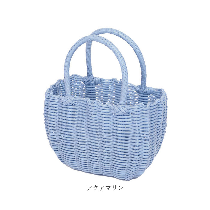 meong blue メオンブルー　かごバック　バスケット 限定即納 ] SILVER MIX kago-bag / M / BLUE | meong blue