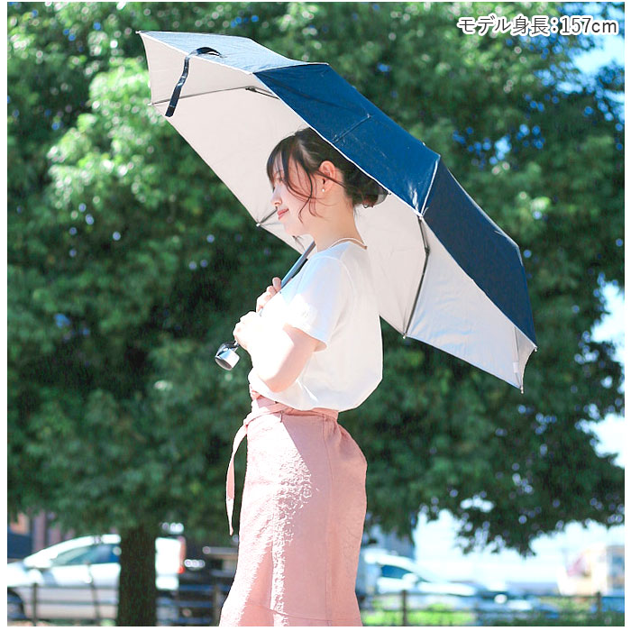 日傘 折りたたみ メンズ 通販 折りたたみ傘 折り畳み傘 傘 折りたたみ かさ 折り畳み 丈夫 頑丈 晴雨兼用 UVカット 99% 三つ折り 親骨 65cm 強化骨 遮光 日傘 | Waterfront | 03