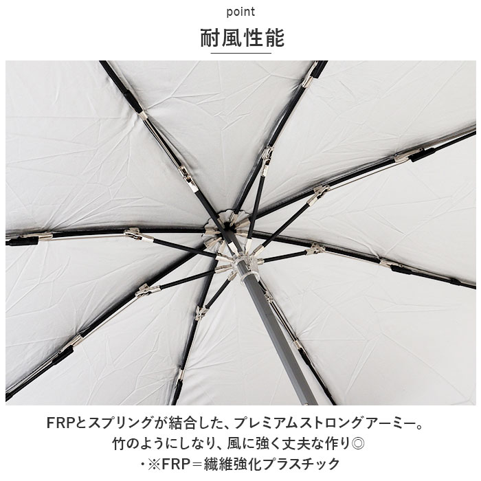 日傘 折りたたみ メンズ 通販 折りたたみ傘 折り畳み傘 傘 折りたたみ かさ 折り畳み 丈夫 頑丈 晴雨兼用 UVカット 99% 三つ折り 親骨 65cm 強化骨 遮光 日傘 | Waterfront | 04
