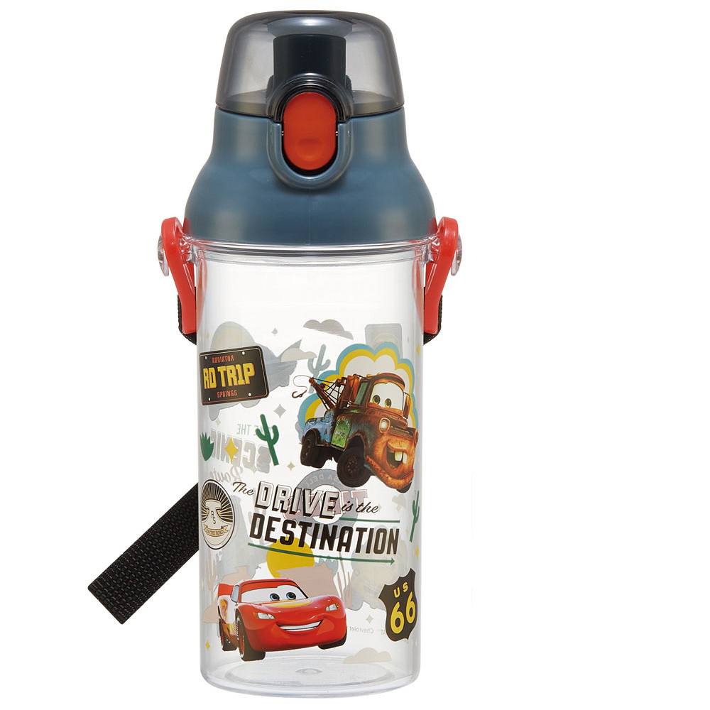 水筒 子供 直飲み クリアボトル おしゃれ かわいい 480ml キッズ ジュニア マイボトル 食洗機対応 ショルダー 肩紐 プラスチック キャラクター スケーター 水筒 |  | 08