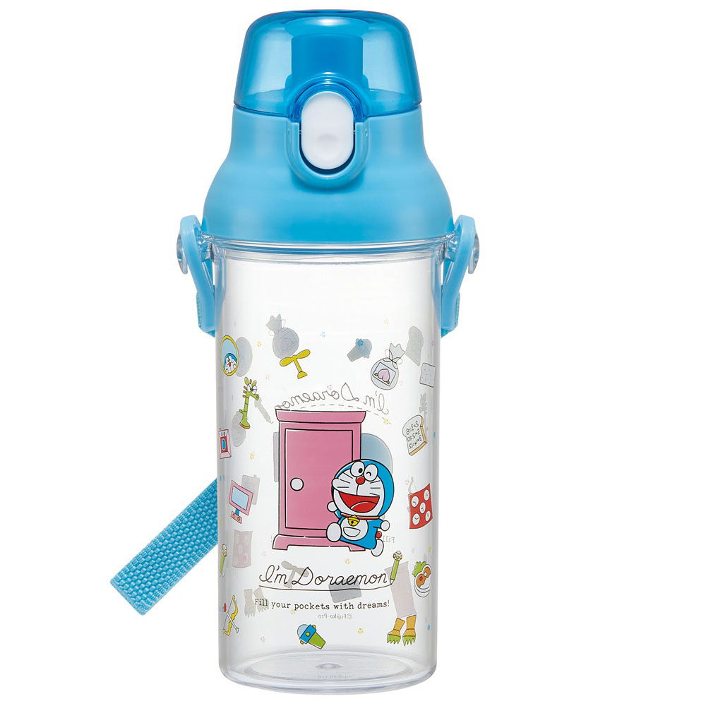 水筒 子供 直飲み クリアボトル おしゃれ かわいい 480ml キッズ ジュニア マイボトル 食洗機対応 ショルダー 肩紐 プラスチック キャラクター スケーター 水筒 |  | 10