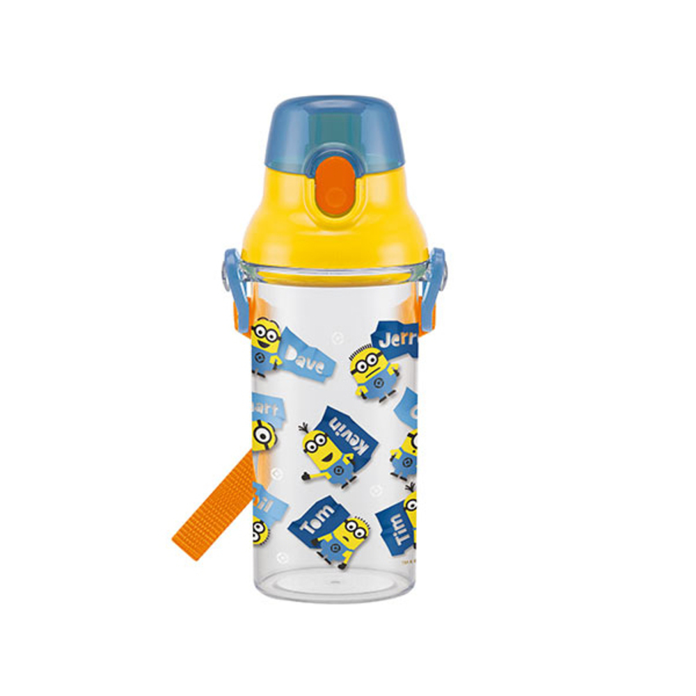 水筒 子供 直飲み クリアボトル おしゃれ かわいい 480ml キッズ ジュニア マイボトル 食洗機対応 ショルダー 肩紐 プラスチック キャラクター スケーター 水筒 |  | 01