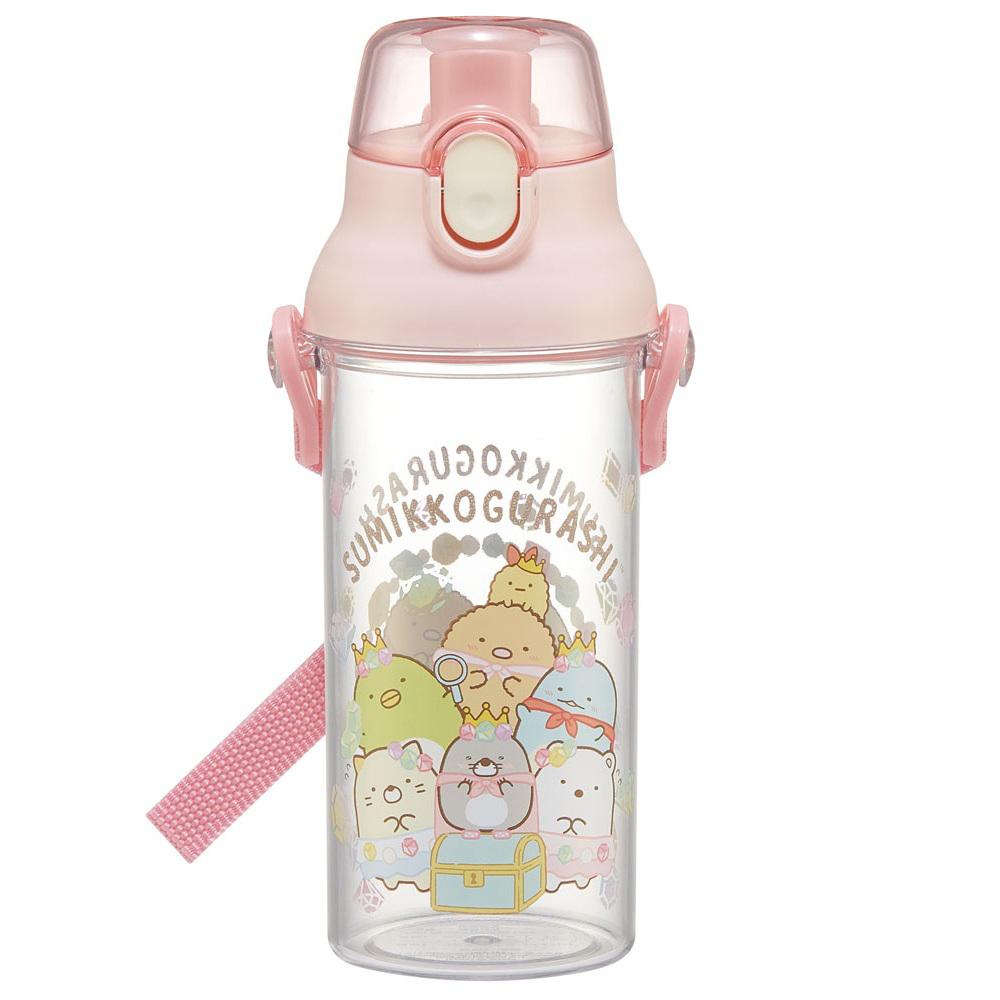 水筒 子供 直飲み クリアボトル おしゃれ かわいい 480ml キッズ ジュニア マイボトル 食洗機対応 ショルダー 肩紐 プラスチック キャラクター スケーター 水筒 |  | 11