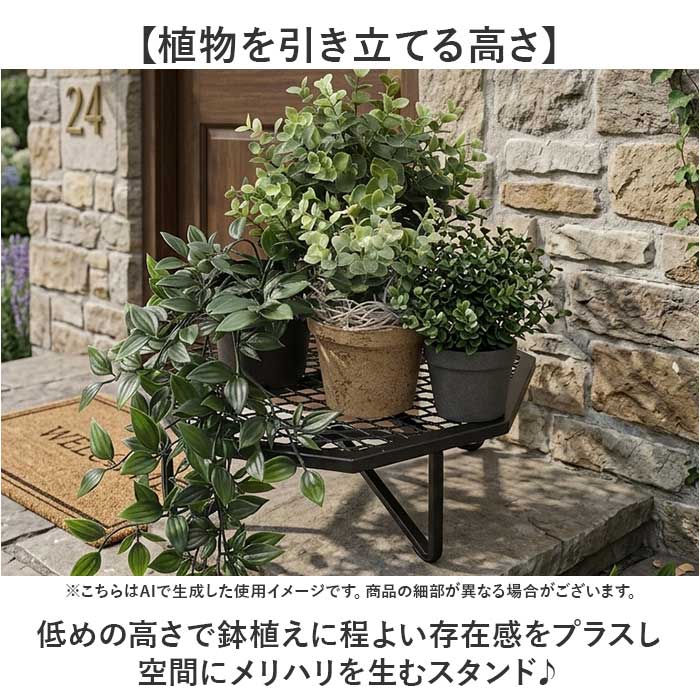 プランツスタンド オクト 通販 おしゃれ アイアン 植木鉢スタンド 花台