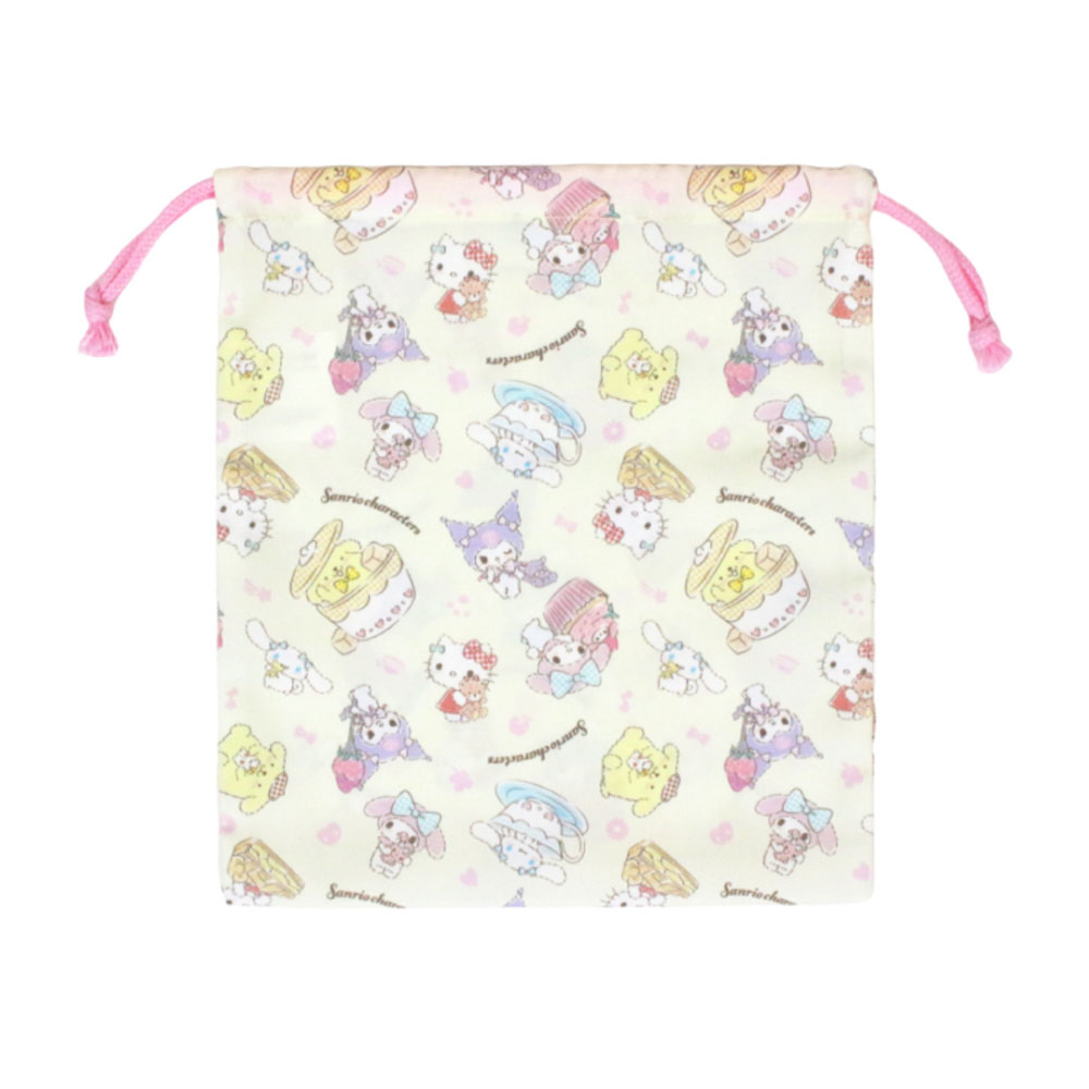 高波クリエイト 巾着 M キャラクター 通販 きんちゃく 巾着袋 給食袋 便利袋 給食着袋 給食着入れ 巾着ポーチ Mサイズ キャラ 柄 かわいい 可愛い 中 | クロミ | 12