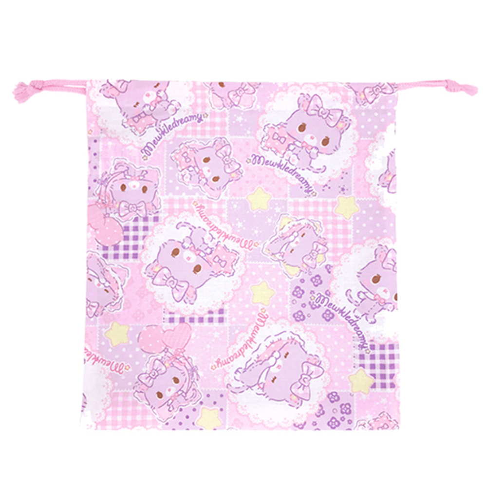 巾着 通販巾着 m 巾着袋 中 Mサイズ 給食袋 便利袋 キャラクター グッズ キティ マイメロ リトルツインスターズ パウパトロール もちもちぱんだ ミニオン | リトルツインスターズ | 03