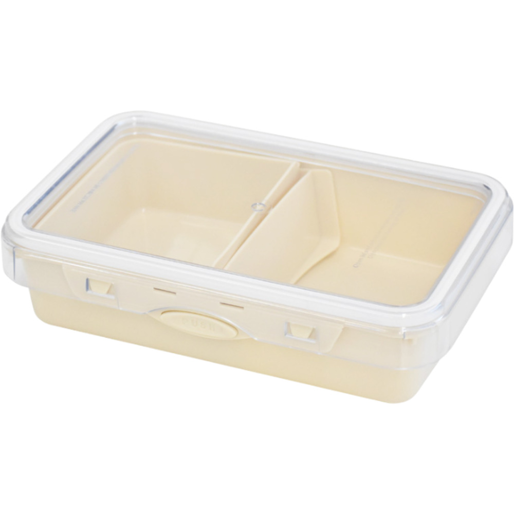 push&push ランチボックス 800ml 通販 弁当箱 お弁当箱 仕切り付き フードコンテナ 保存容器 1段 一段 ワンプッシュ おしゃれ 本体のみ 電子レンジ対応 |  | 02