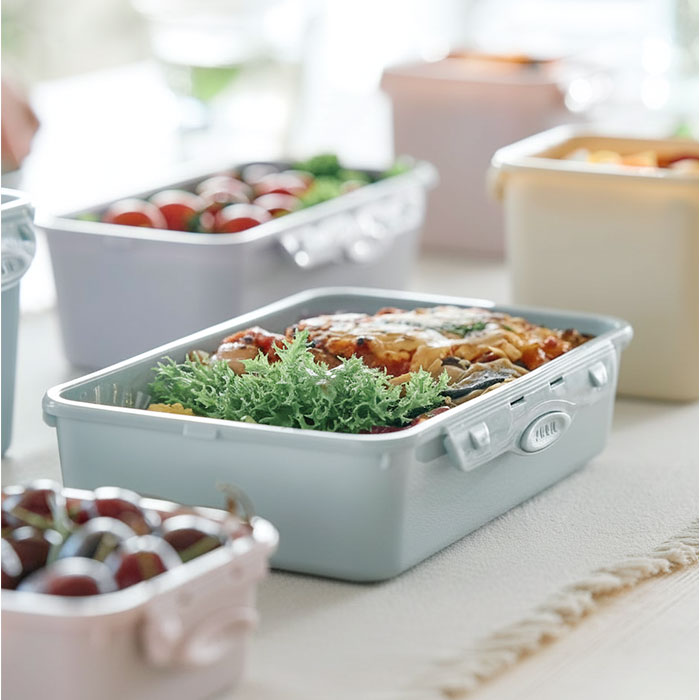 push&push ランチボックス 800ml 通販 弁当箱 お弁当箱 仕切り付き フードコンテナ 保存容器 1段 一段 ワンプッシュ おしゃれ 本体のみ 電子レンジ対応 |  | 14