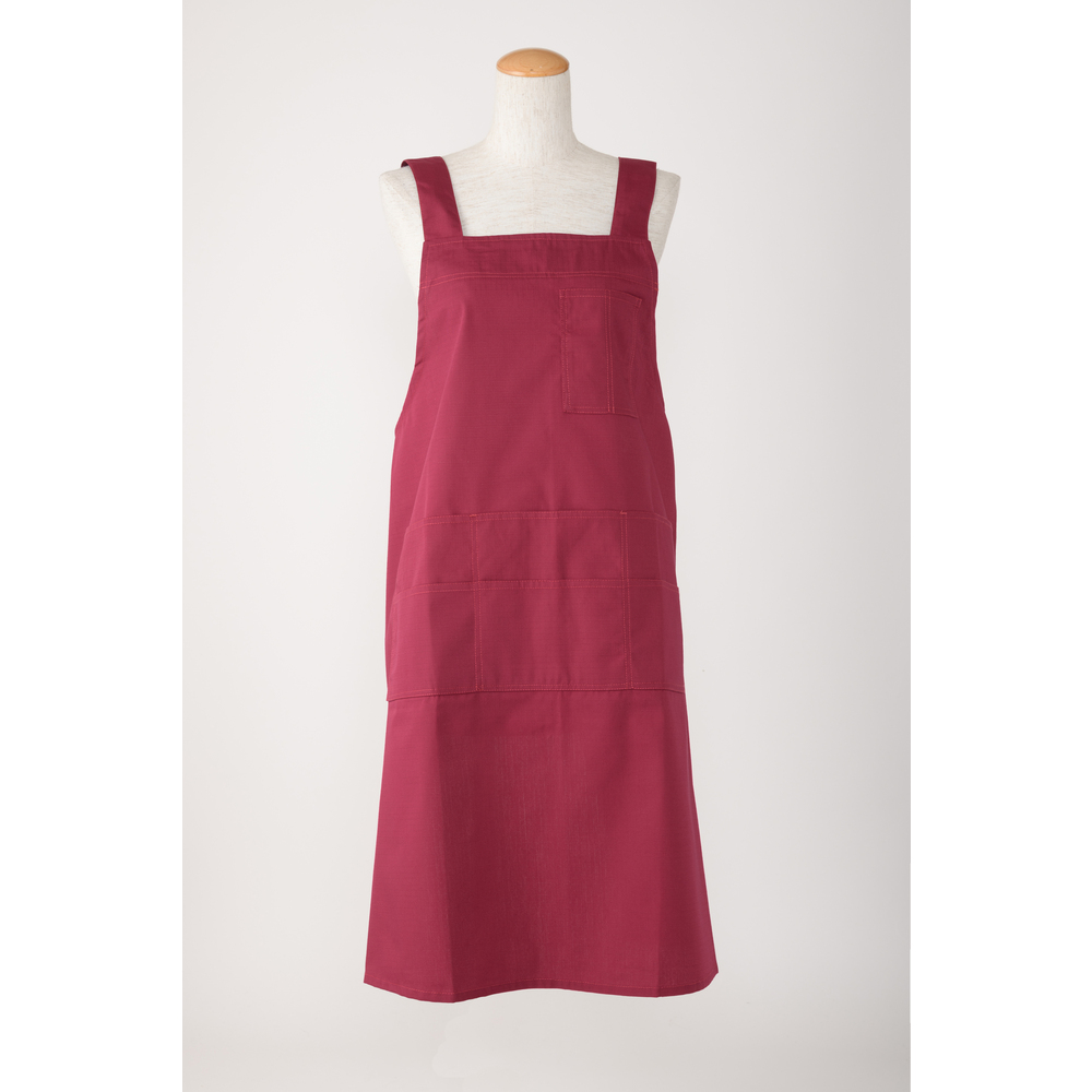 エプロン おしゃれ 通販  ナチュラル レディース メンズ 男女兼用 ワンピース ブラック ネイビー レッド ベージュ グリーン 保育士 カフェ エプロン |  | 03