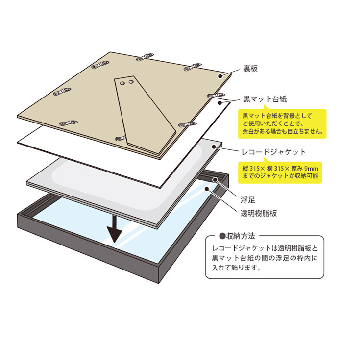 レコードジャケット フレーム 通販 万丈 レコード全面飾れるフレーム レコードフレーム レコード額 アートフレーム 額縁 額 壁掛け 卓上 レコードジャケット |  | 12